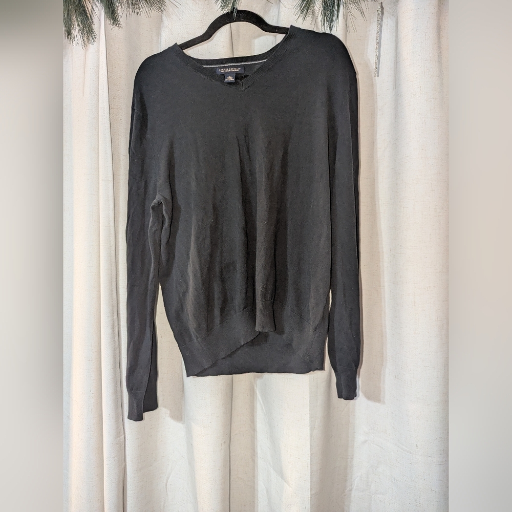 Black Silk Cotton Cashmere Long sleeve Banana Republic Top